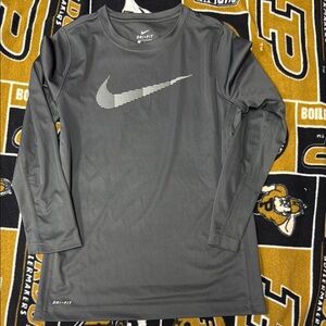 Nike Charcoal Dri-Fit Long Sleeve Shirt like NEW